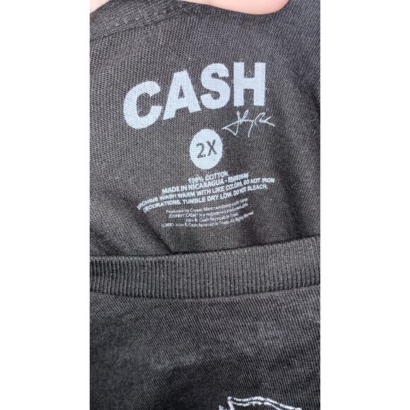 $ 2XL Johnny Cash t-shirt black, soft cotton, Man in Black size XXL Country - Picture 4 of 6